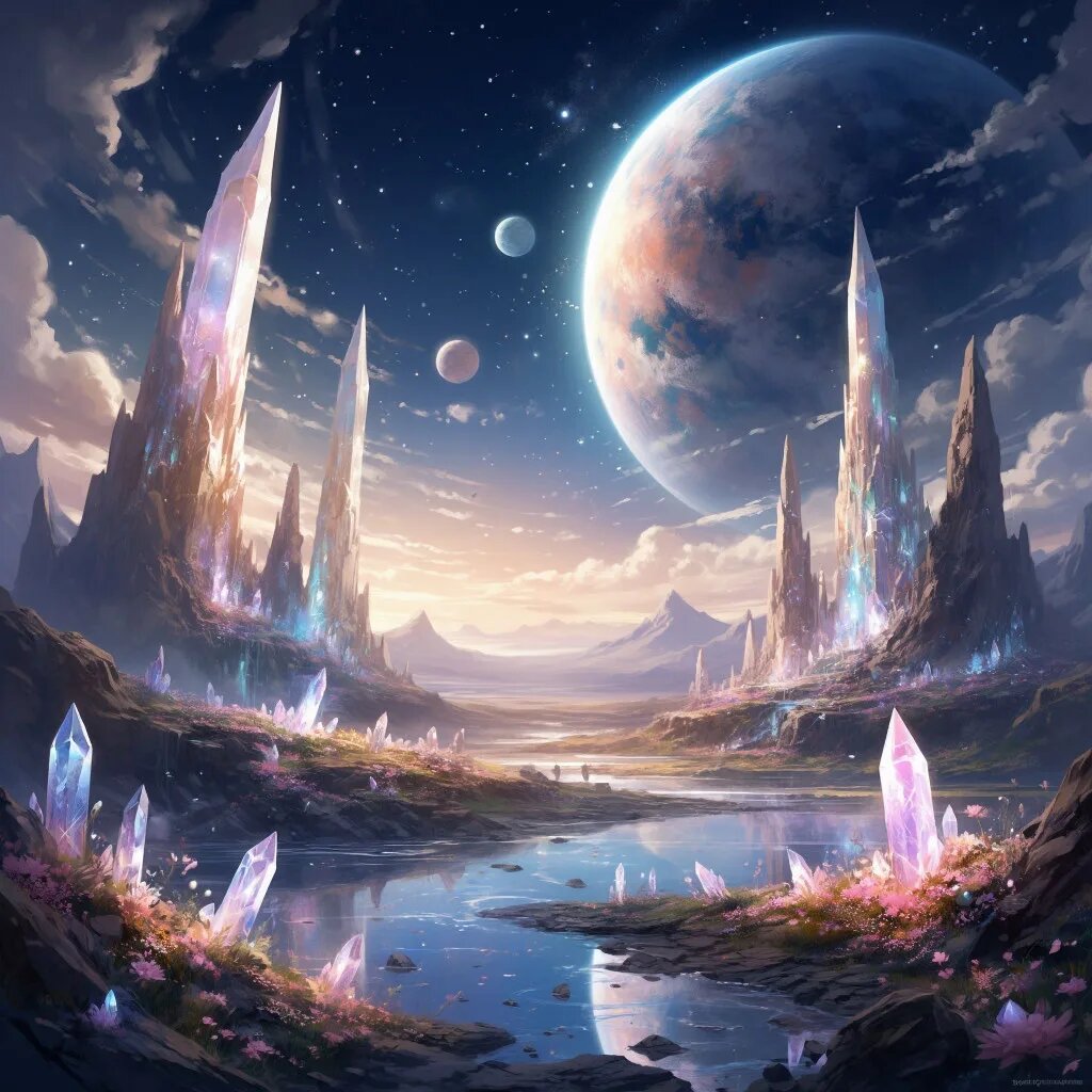 Планеты. Иллюстрация сгенерирована нейросетью