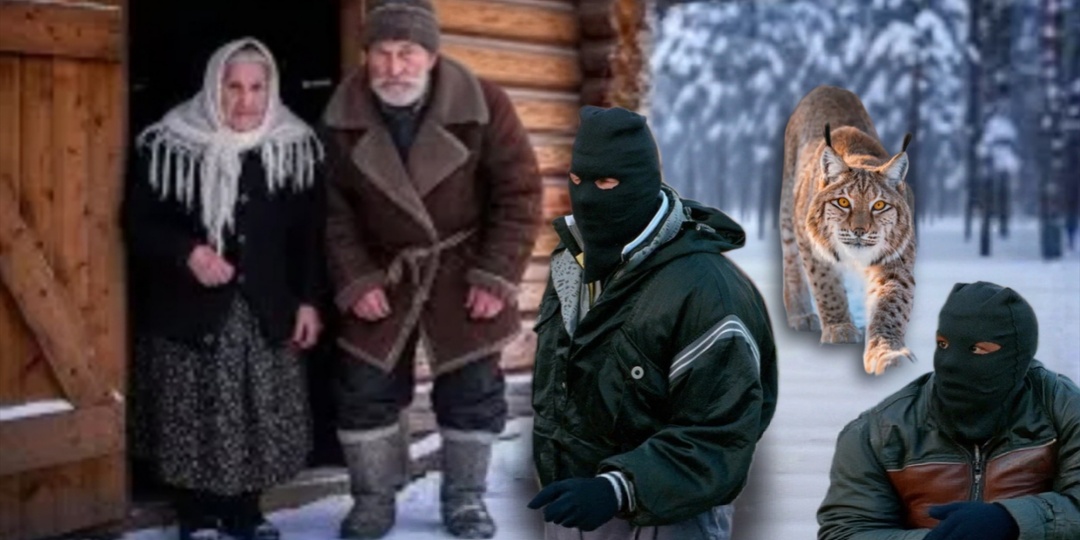 Мужики хотели отобрать землю у стариков. Но вдруг выпругнули рыси