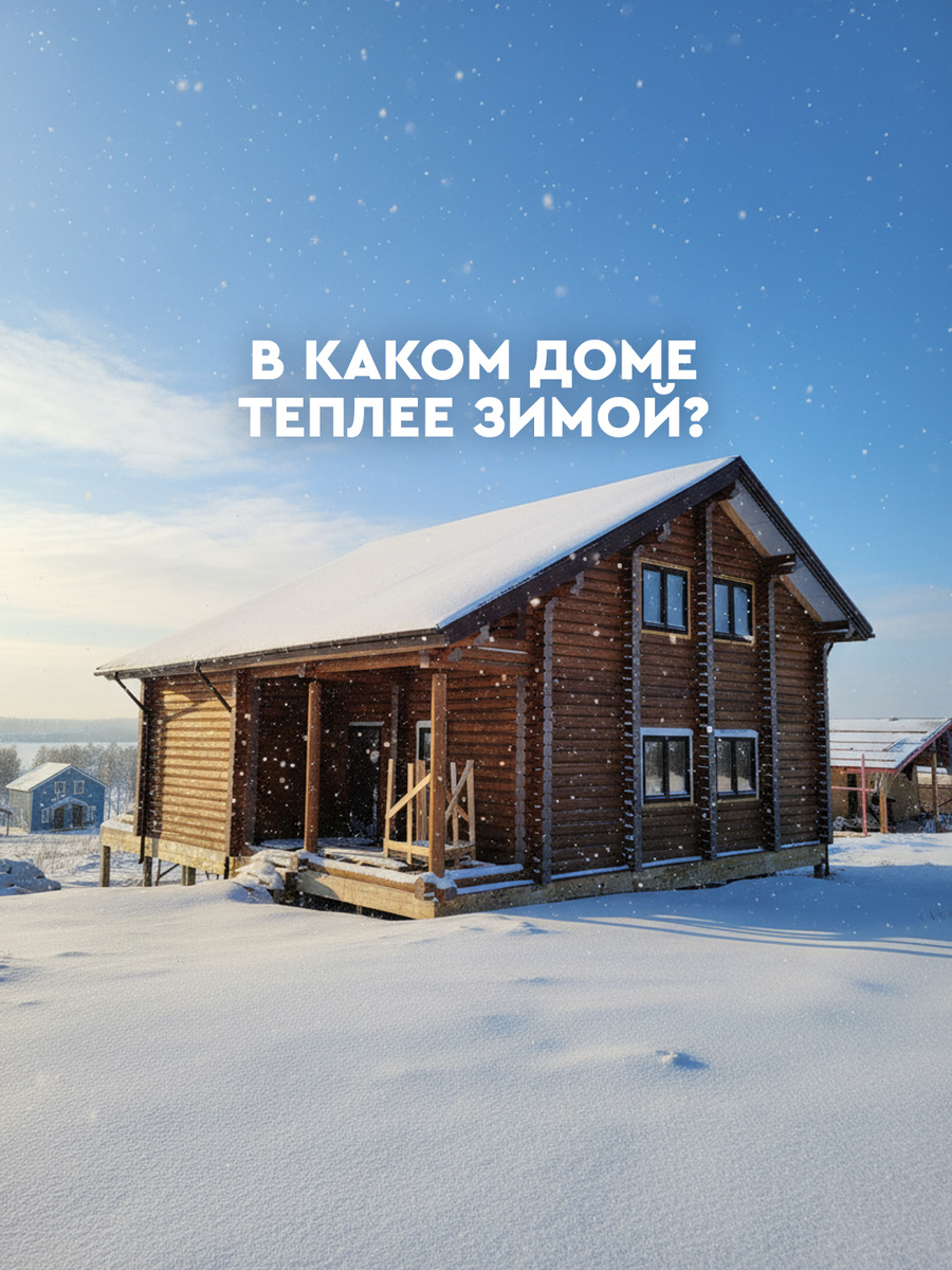 В каком доме теплее зимой: в деревянном или кирпичном? 