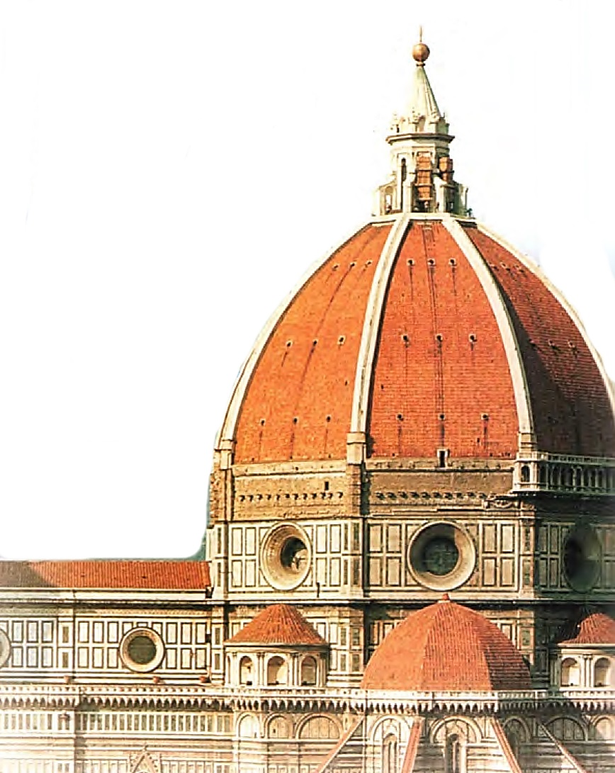 У собора Санта-Мария дель Фьоре во Флоренции находится крупнейший в мире каменный купол, созданный Брунеллески. Это первый в истории купол, возведенный без строительных лесов.
