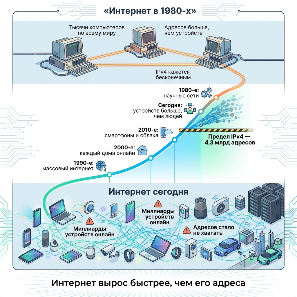 IPv4 создавали для маленького интернета