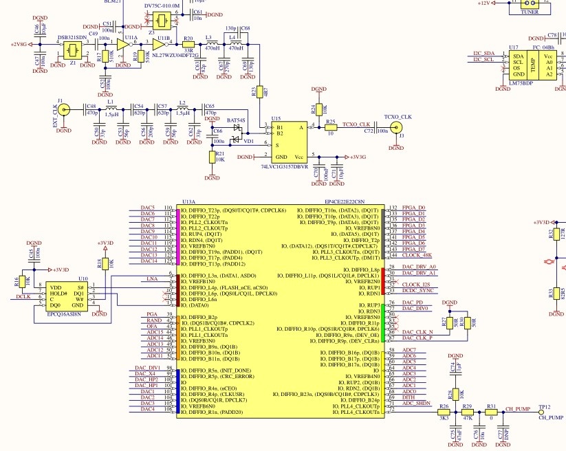 Фрагмент современой схемы узла трансивера