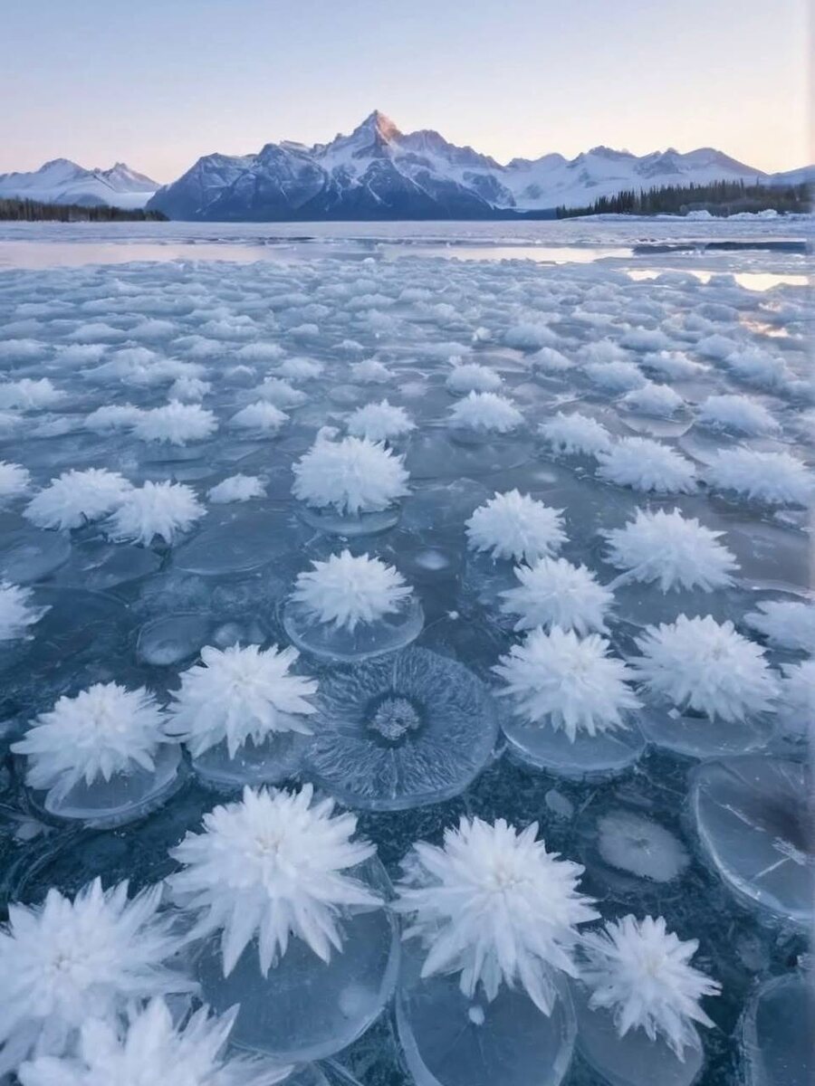 Озеро шепчет зимнюю сказку