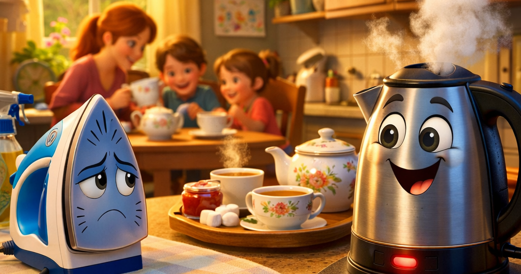 Сказка про утюг, который мечтал стать чайником