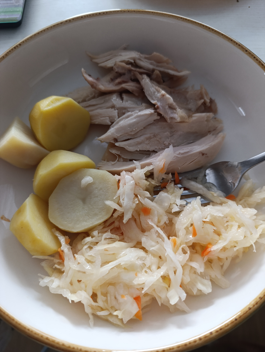 Фото автора. Тарелка с обедом