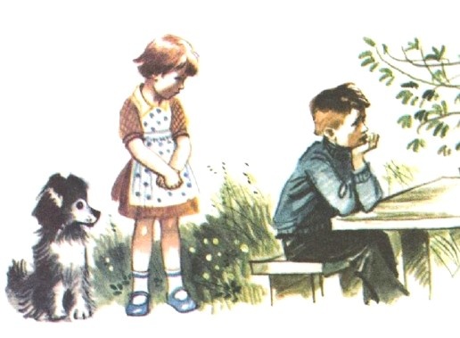 Иллюстрация к рассказу В.Осеевой "Хорошее"