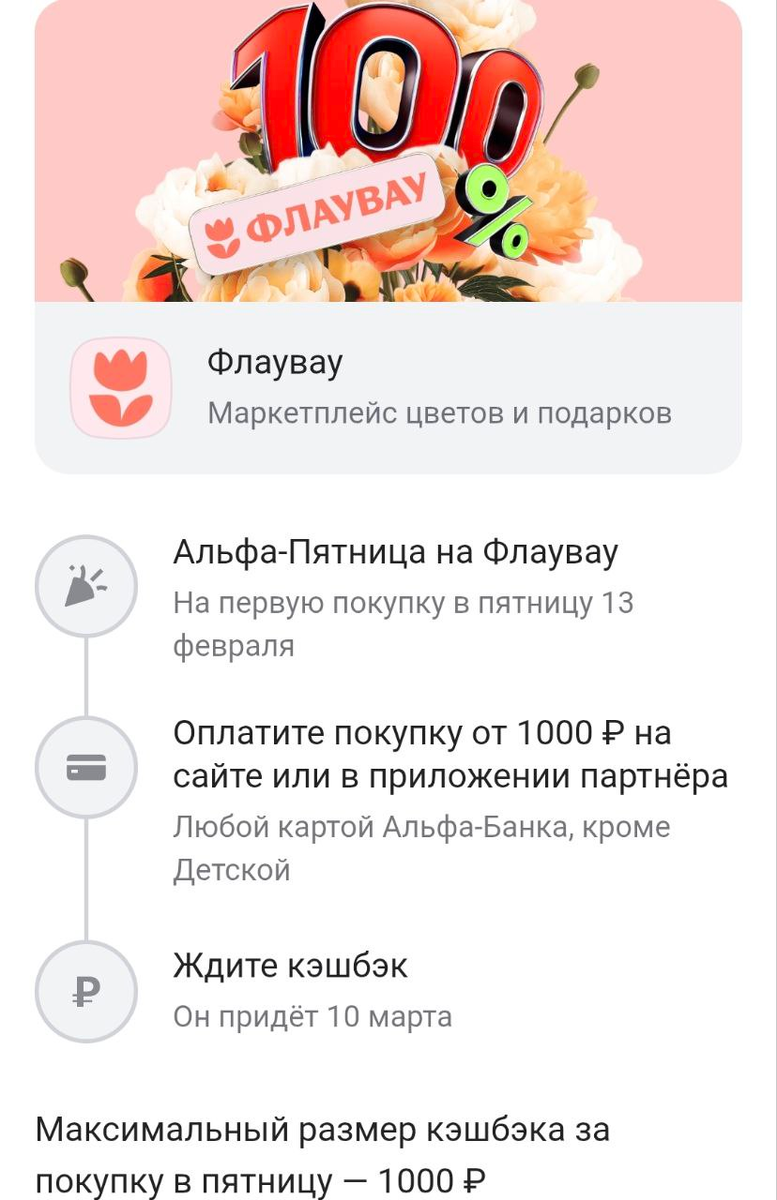 Так выглядит скрин предложения в приложении Альфа Банка.