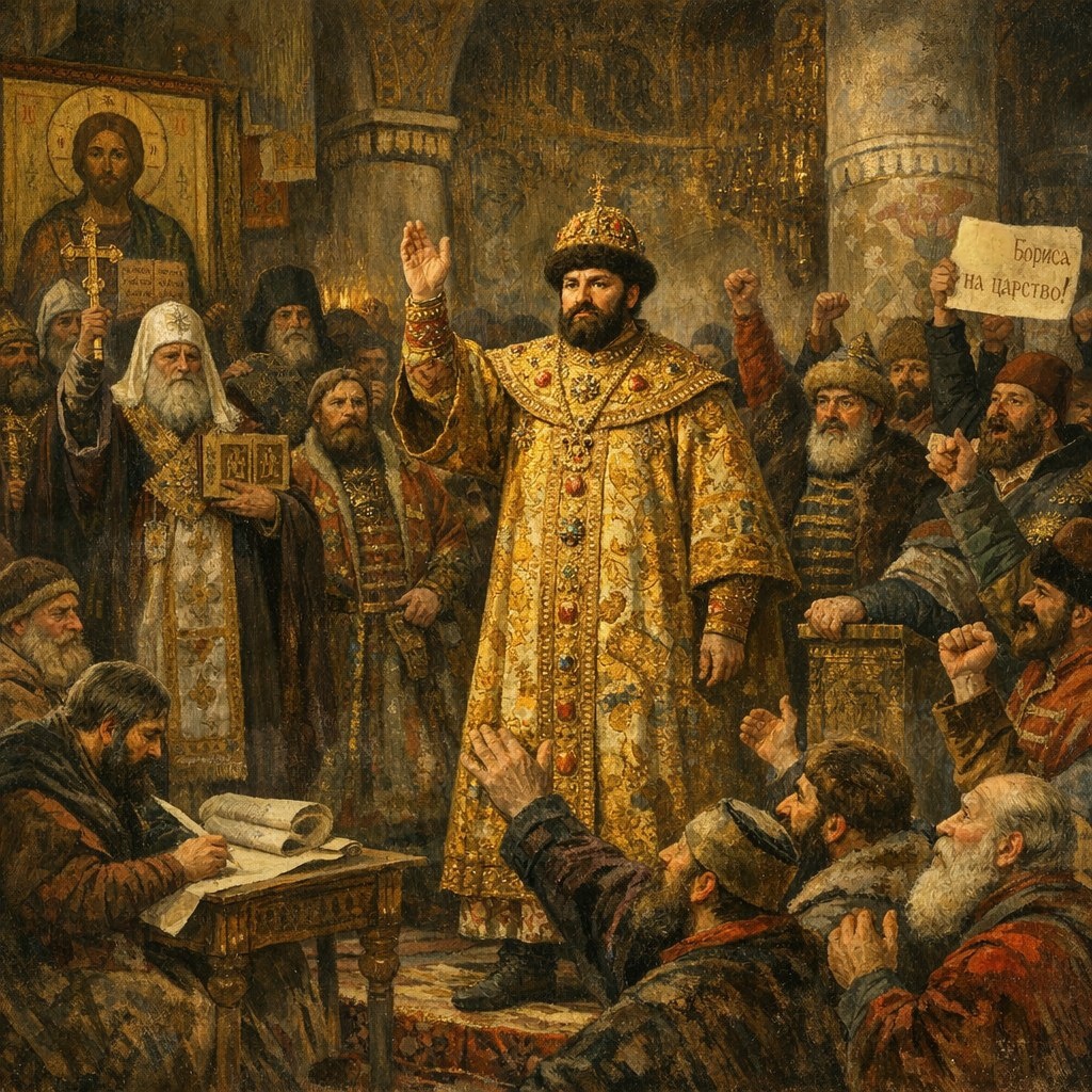 Избрание Бориса Годунова на царство Земским собором. 