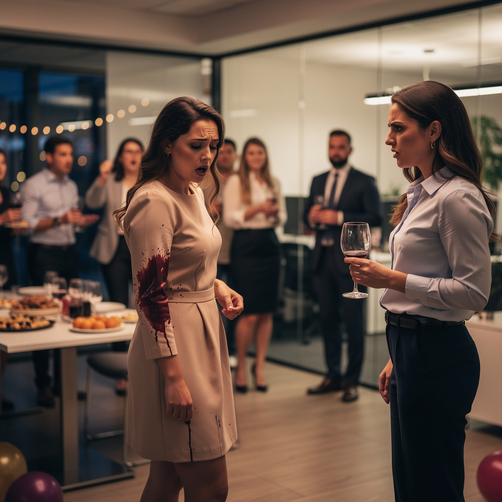 «Когда поздравления с повышением заканчиваются, а начинается настоящая проверка на прочность».
Этот кадр — момент истины, который видел весь офис. 🍷👀
