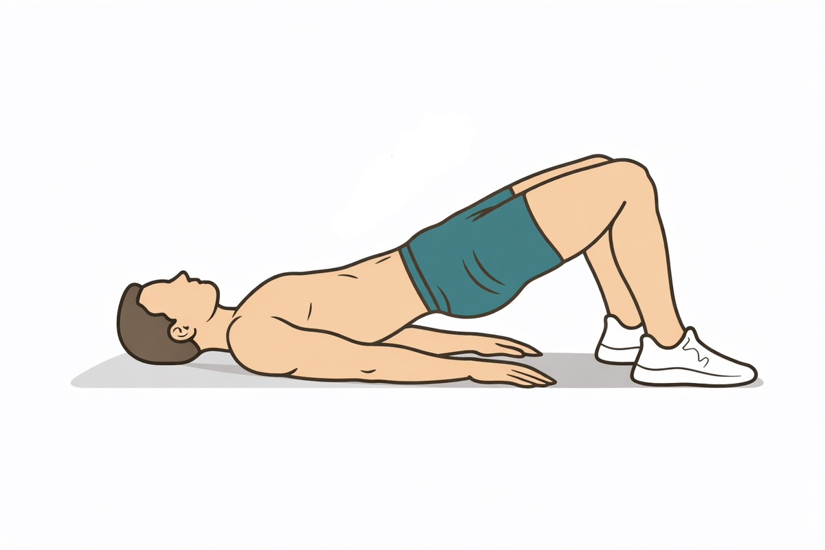 Тест лежа (ягодичный мост)