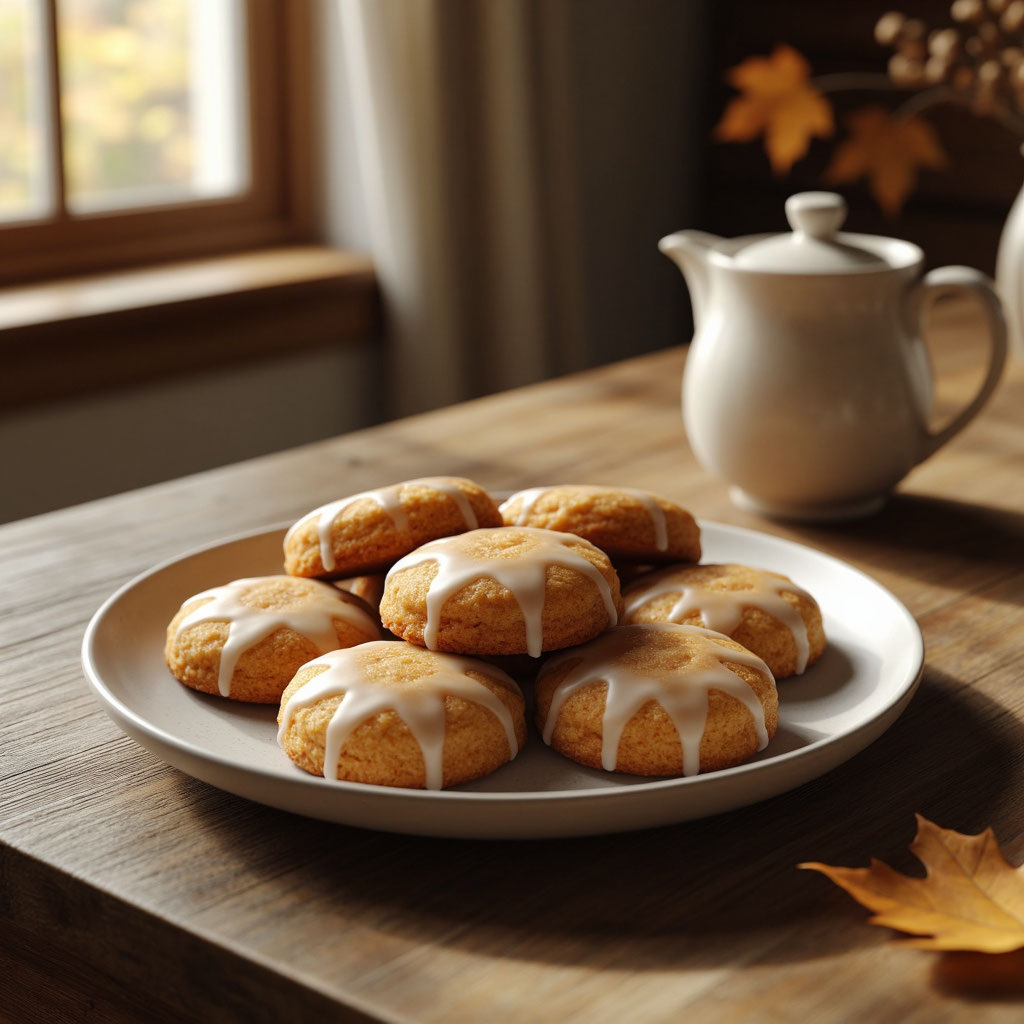 Тыквенное печенье: мягкое, ароматное, с пряной глазурью 🍪🎃