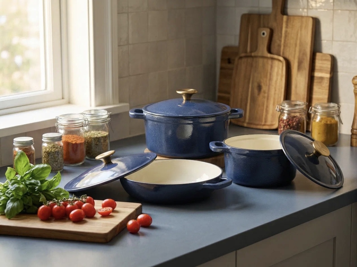 Чугунная посуда Le Mans blue от FISSMAN (эмалированный чугун)