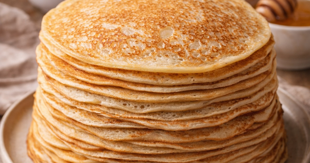 Блины на воде и кипятке — тонкие, эластичные, с дырочками и без молока (получаются даже у новичков)