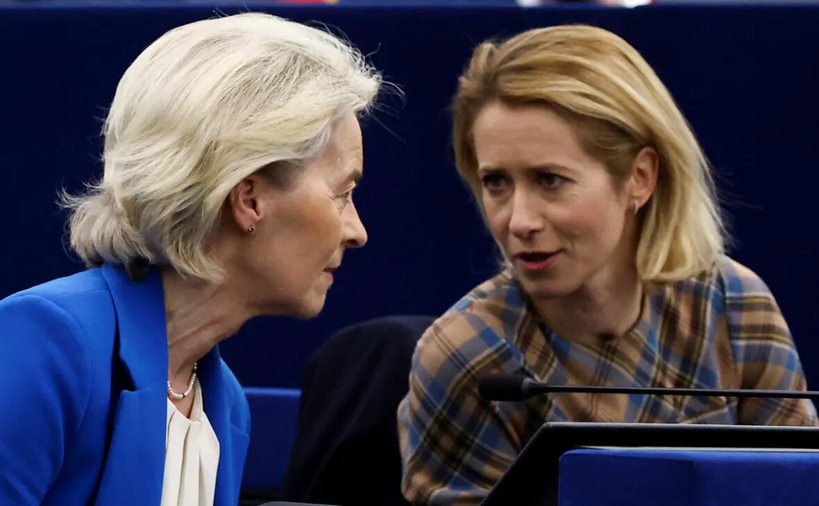    Урсула фон лер Ляйен и Кая Каллас Фото: Yves Herman / Reuters Дарья Николаева