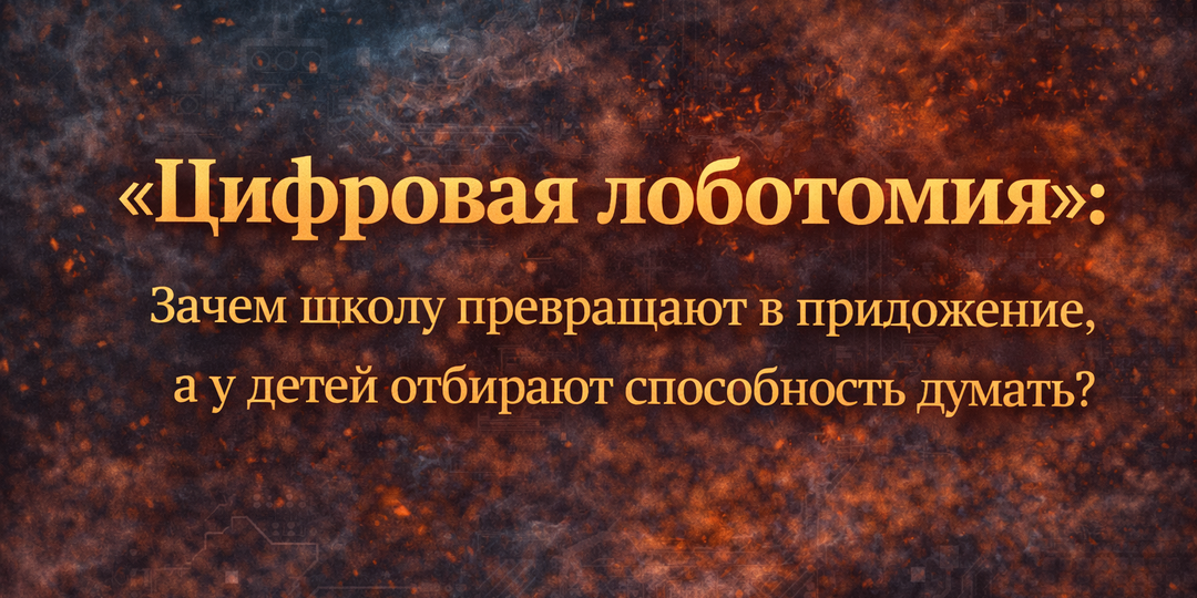 «Цифровая лоботомия»: Зачем школу превращают в приложение, а у детей отбирают способность думать?