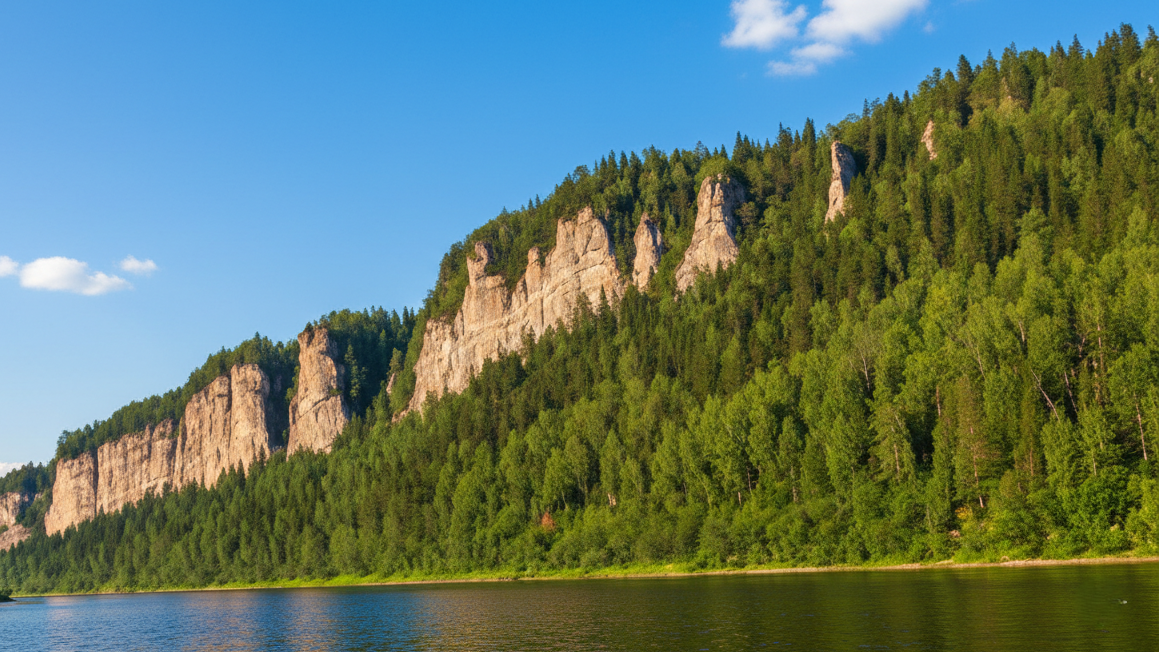 Камень Ветлан, вид с реки