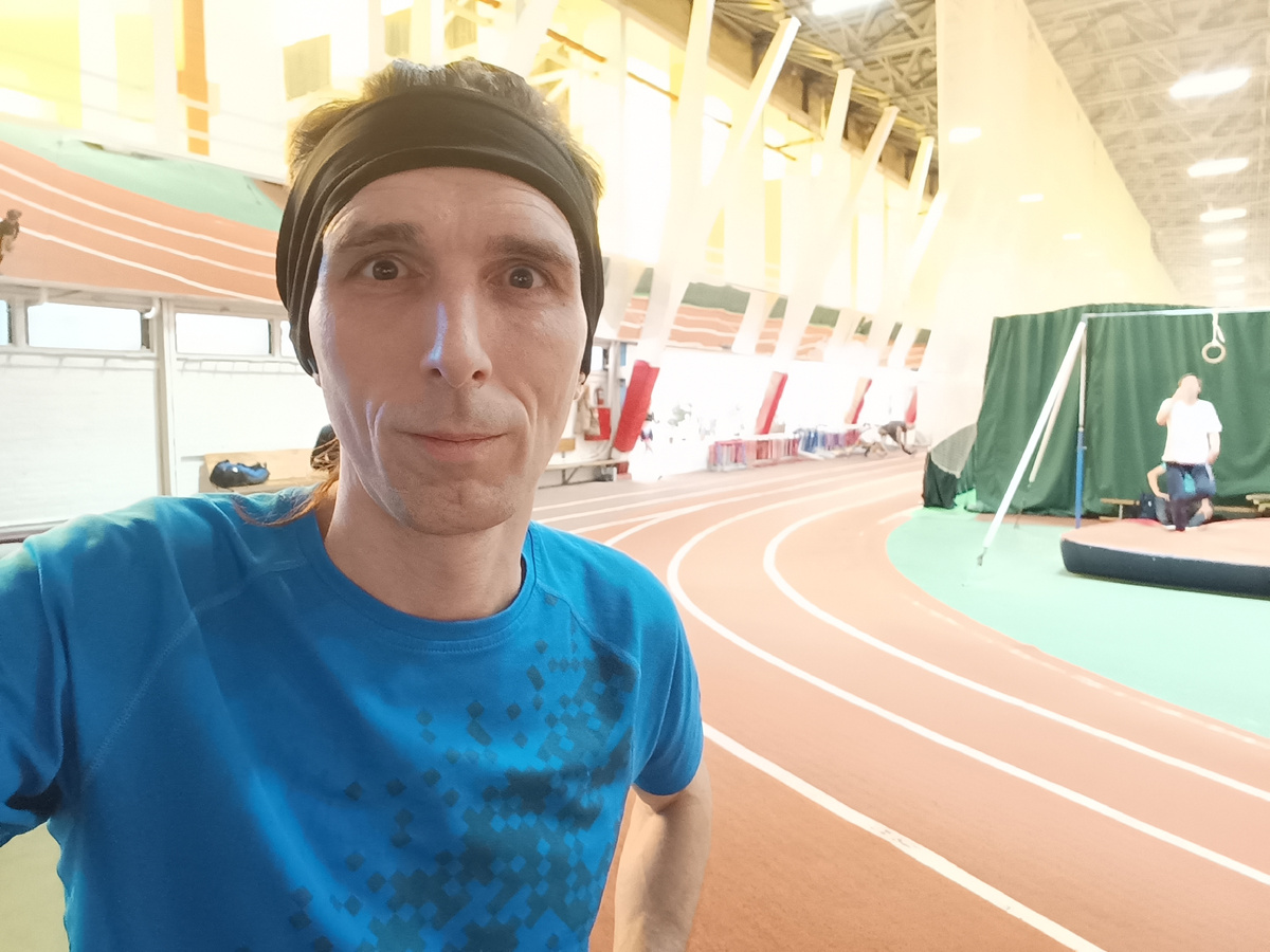 После финиша. Вполне живой.