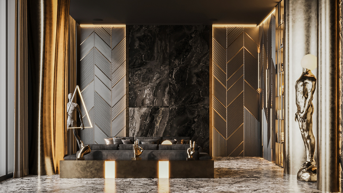 Премиальный интерьер по дизайн-проекту студии VPROEKTE. Фото VPROEKTE.