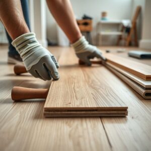 Соединение ламинатных досок при самостоятельной укладке с зазором у стены.  📷
