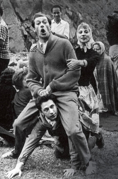 Олег Ефремов, Игорь Кваша и Алла Покровская на гастролях в Грузии