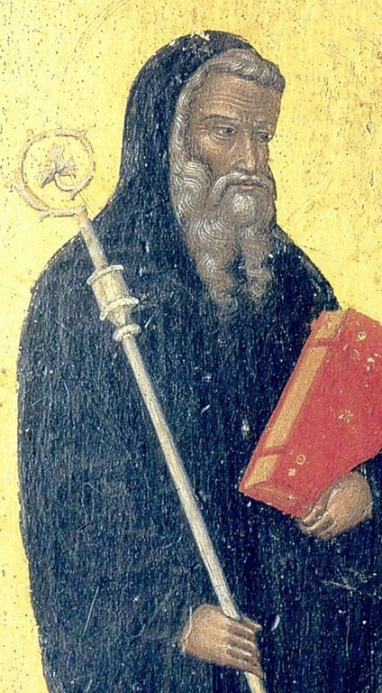 Преподобный Венедикт Нурсийский. 15 в. Греческая икона.
