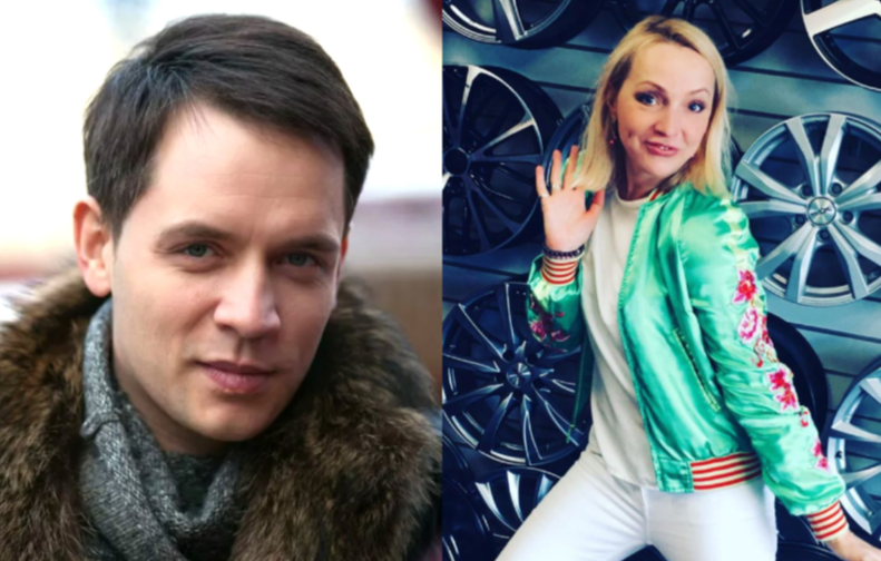 на фото Александр Асташенок и Елена Венгржиновская