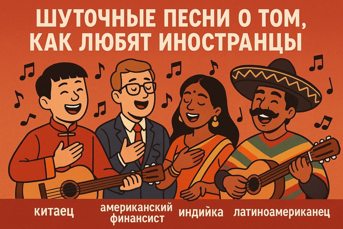 Вадим Котельников. Шуточные песни о том, как любят иностранцы - китаец, американский финансист, индийка, латиномериканец