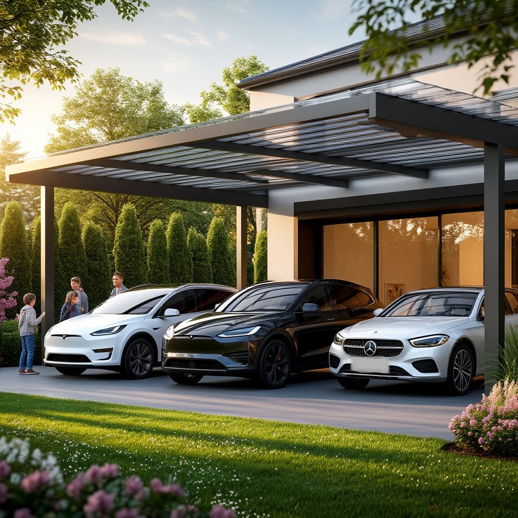 Навес для авто из алюминия