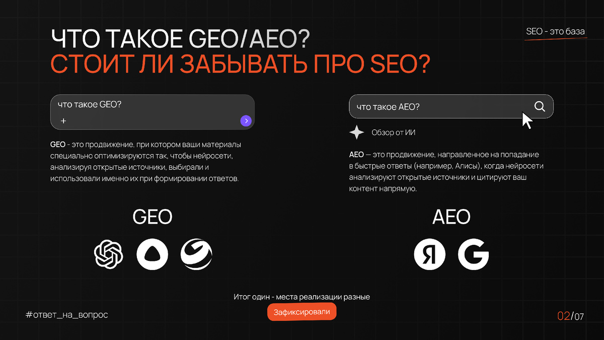 Снова не грузит? Тут просто визуально показаны различия между GEO и AEO