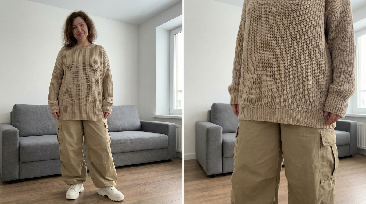 Объём сверху + объём снизу = фигура теряется в одежде