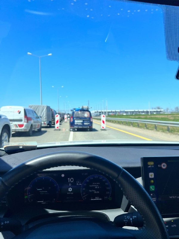 Пробка на кпп крымского моста