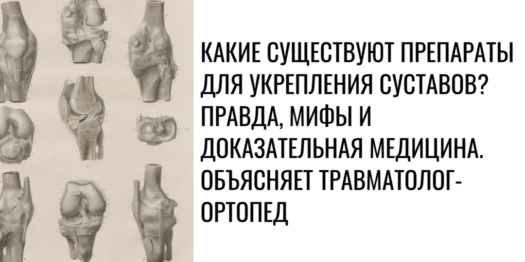Какие существуют препараты для укрепления суставов? Правда, мифы и доказательная медицина. Объясняет травматолог-ортопед