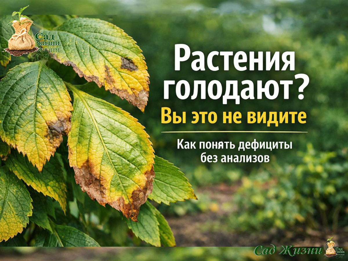 Растения голодают, а вы этого не видите? Как определить нехватку питания без анализов