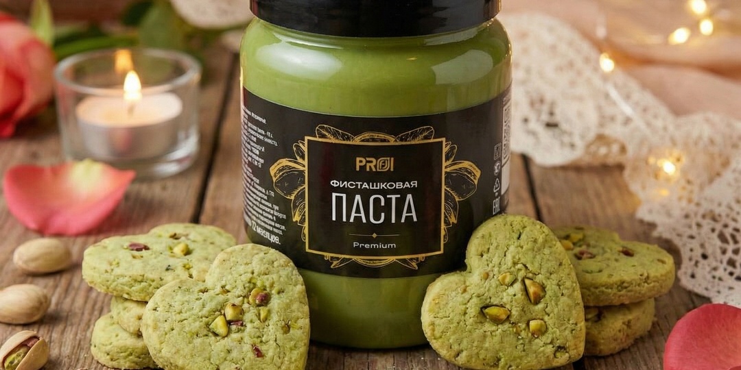 💚💖Романтичное фисташковое печенье к 14 Февраля!