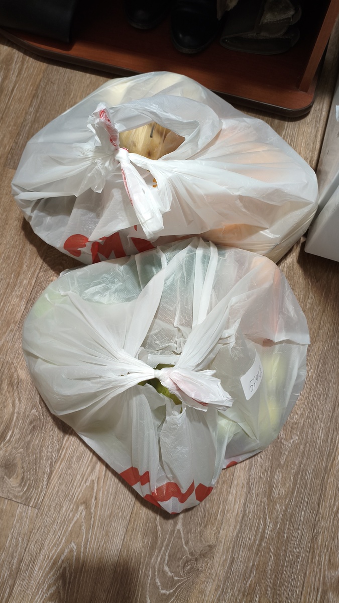 Привезли два огромных пакета