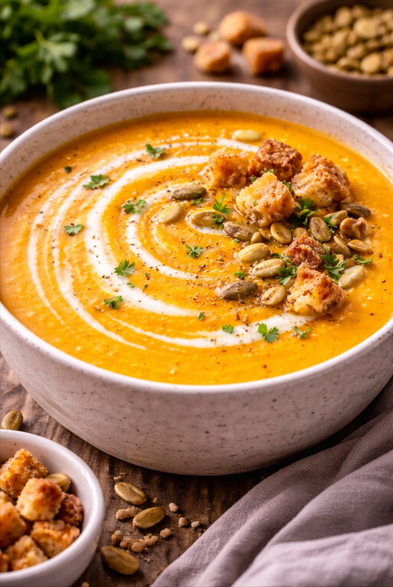 Крем-суп из тыквы со сливками