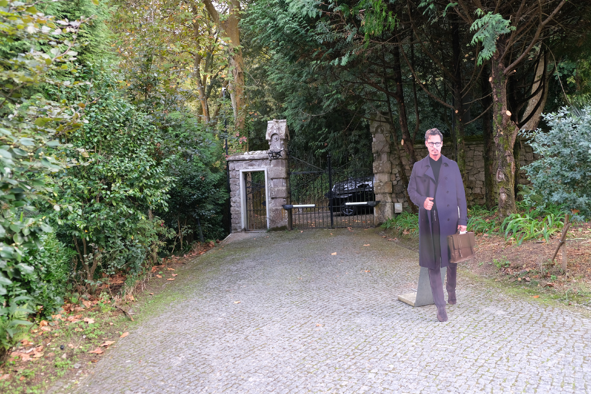 Мистер Корсо встречает вас у одного из входов в поместье