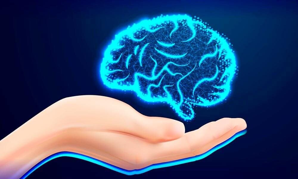 Рассмотрим подробнее интересные факты про головной мозг человека, озвученные авторитетными учёными-нейрофизиологами.
Эти и другие вопросы интересуют каждого любознательного человека, который задумывается, как работает то серое вещество, благодаря которому мы – единственный разумный вид на планете.
Головной мозг в цифрах
Начнём с сухих показателей, измеренных и вычисленных математически:
•	Мозг взрослого человека содержит 100 млрд нейронов.
•	Длина всех нервных волокон в полушариях мозга составляет 500 тысяч километров.
•	Площадь коры головного мозга составляет около 20 квадратных метров.
•	Длина всех нейронных связей головного мозга более 1 миллиона километров – это почти 3 расстояния от Луны до Земли.
 
•	Скорость распространения нервного импульса достигает 288 км/ч, а к старости снижается примерно на 15 %.
•	Объём памяти головного мозга составляет около 2.5-6 петабайт (с таким размером памяти можно больше 300 лет непрерывно смотреть фильмы на DVD).
Размер мозга и гениальность независимы
Логично было бы предположить, что чем умнее человек – тем больших размеров должен быть орган, которым он мыслит. Однако исследования биологов доказали, что дело не в размере, а в структуре.
Средний вес человеческого мозга — 1200-1400 грамм, при этом мозг Эйнштейна весил примерно 1230 г. А вот мозг взрослого кашалота достигает веса в 6 кг 800 г, но это не значит, что кит превосходит нас в уме.
Относительно других позвоночных отмечено, что роль играет коэффициент энцефализации – соотношение массы мозга и остального тела. У людей он высокий. 
Второй показатель мощи интеллекта человека – количество синаптических контактов и плотность в коре нейронов, функционирующих благодаря этим контактам.
