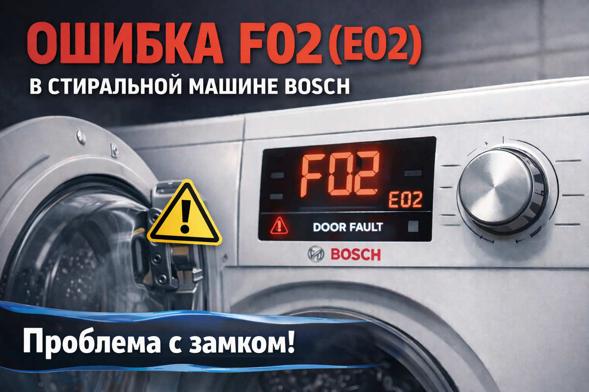 Ошибка F02 (E02) в стиральной машине Bosch