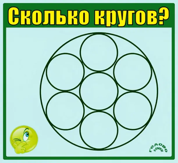 🔍 Сколько кругов на картинке? Проверь свою внимательность за 40 секунд!