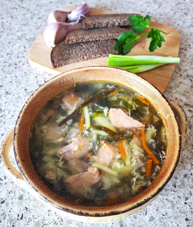 Суп с морской капустой