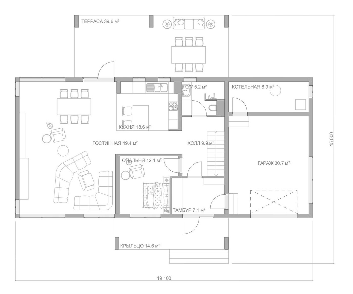 План 1-го этажа