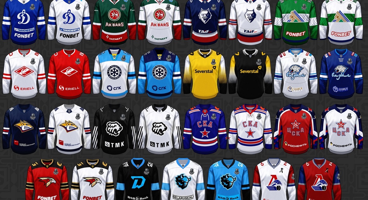 Фото из открытых источников (форма клубов КХЛ прошлых сезонов)