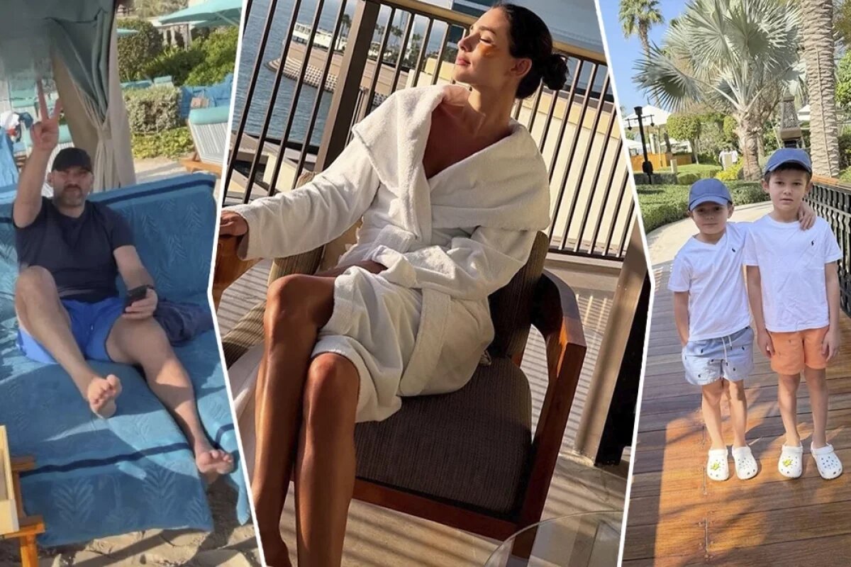    Семья Овечкина на отдыхе в Дубае.