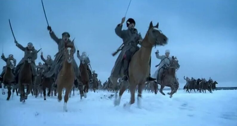 Кавалерийская атака. Кадр из х/ф «Тихий Дон», 2006г.