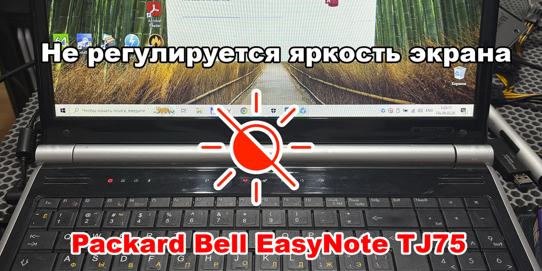 Packard Bell EasyNote TJ75 не регулирует яркость экрана
