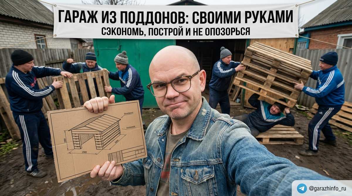    Пошаговое руководство по строительству гаража из поддонов. Zero8