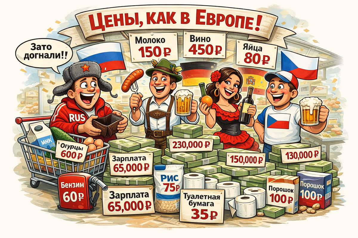 Цены как в Европе. Зарплаты — как в России. Баланс соблюдён!