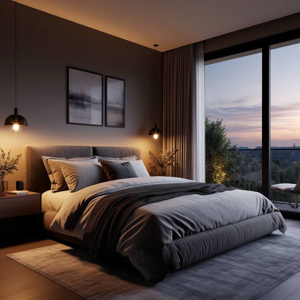 Дизайн спальни в современном стиле. Студия дизайна АрхиКомфорт