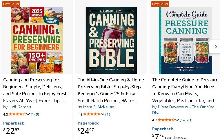 Фото: Скриншот amazon.com/ Обучающие книги по консервации - бестселлер 